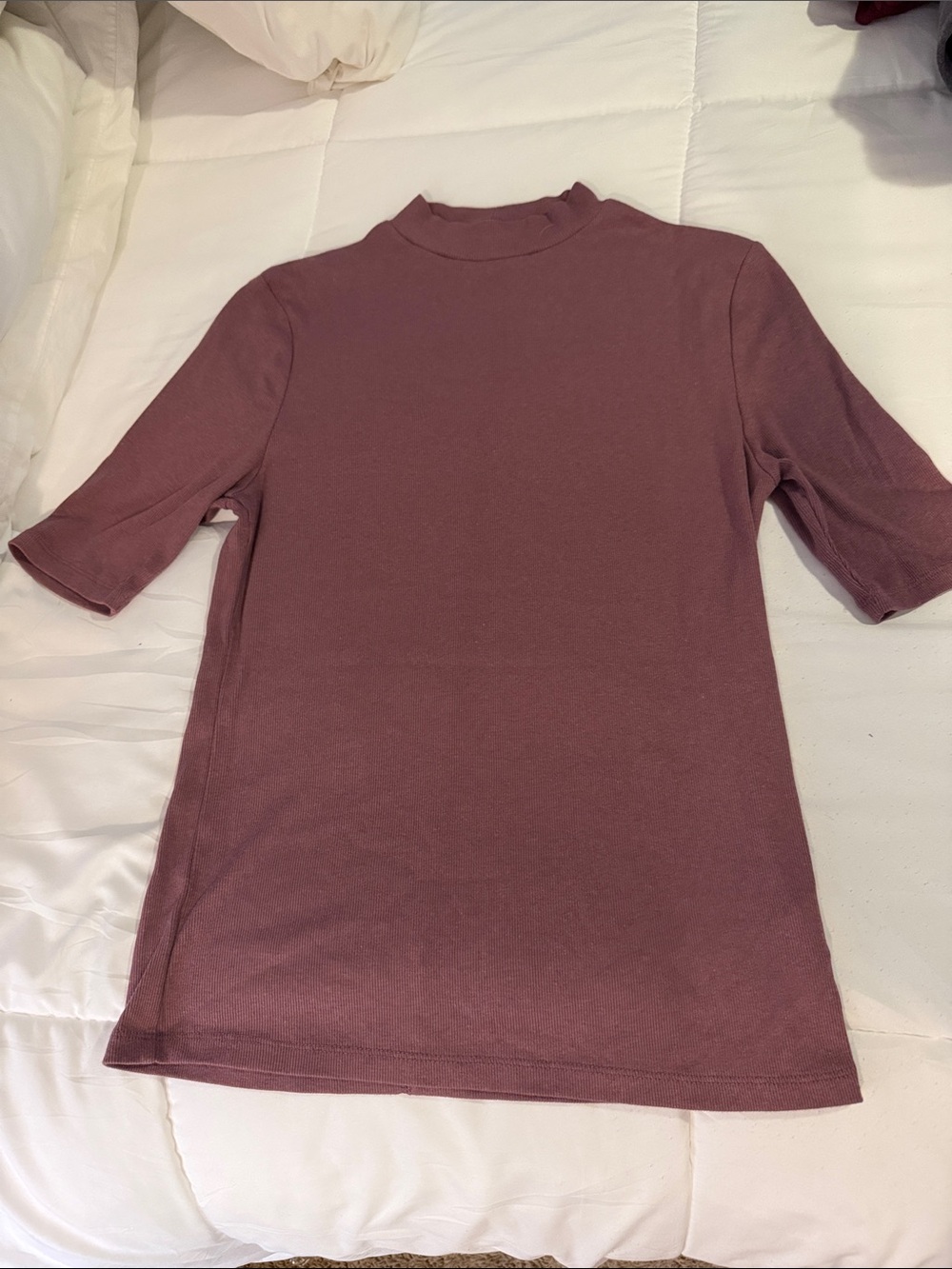 Short Sleeve Mock Neck Top